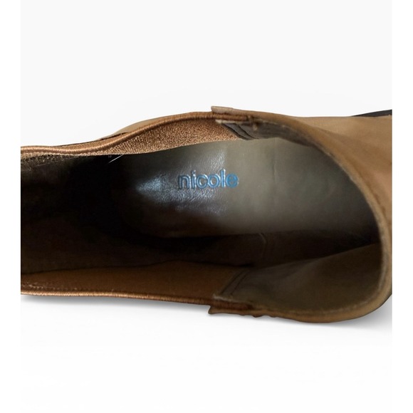 NICOLE Leather "Lake" Boots 2" Heel Women's US 7.5M Made In Brazil Original Box - Picture 13 of 13